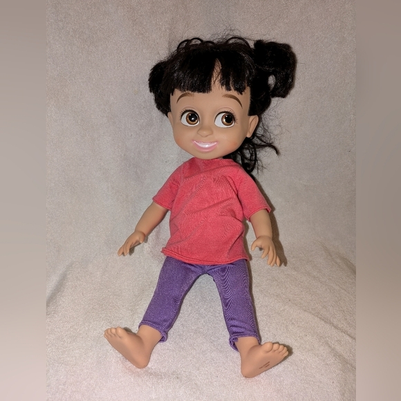 Adorable Doll with Pink Shirt and Purple Pants - Picture 2 of 7
